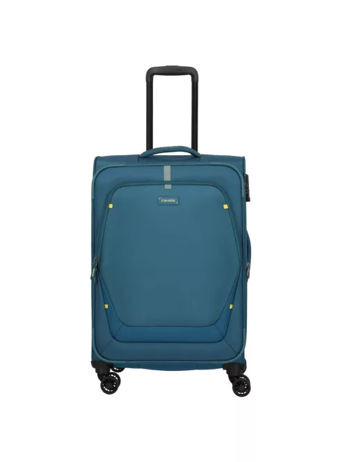 Travelite Umbria M petrol bővíthető közepes méretű bőrönd