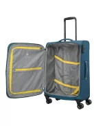 Travelite Umbria M petrol bővíthető közepes méretű bőrönd