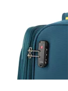 Travelite Umbria M petrol bővíthető közepes méretű bőrönd