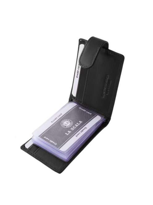 La Scala bőr kártyatartó ADQ30809/T fekete