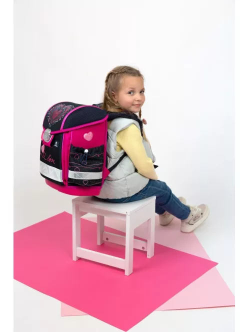 Belmil Dark Pinky iskolatáska szett