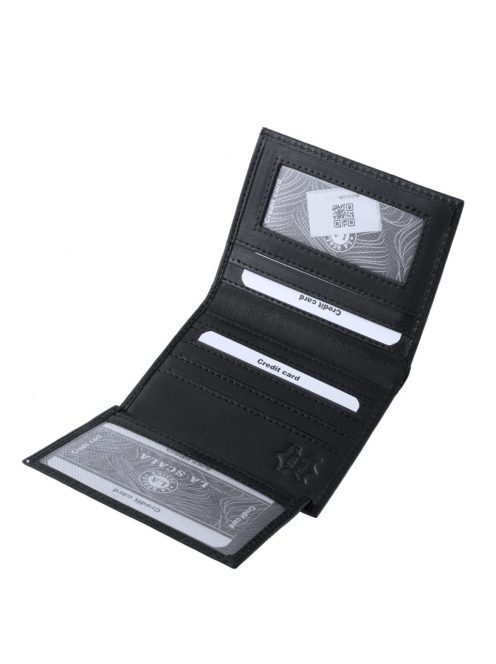 La Scala bőr kártya és irattartó pénztárca ADQ1008 fekete