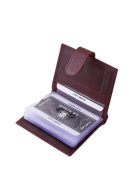 La Scala bőr kártyatartó ADQ2038/T bordó
