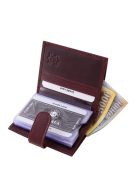 La Scala bőr kártyatartó ADQ2038/T bordó