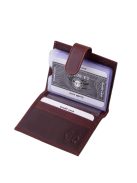 La Scala bőr kártyatartó ADQ2038/T bordó