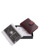 La Scala bőr kártyatartó ADQ2038/T bordó