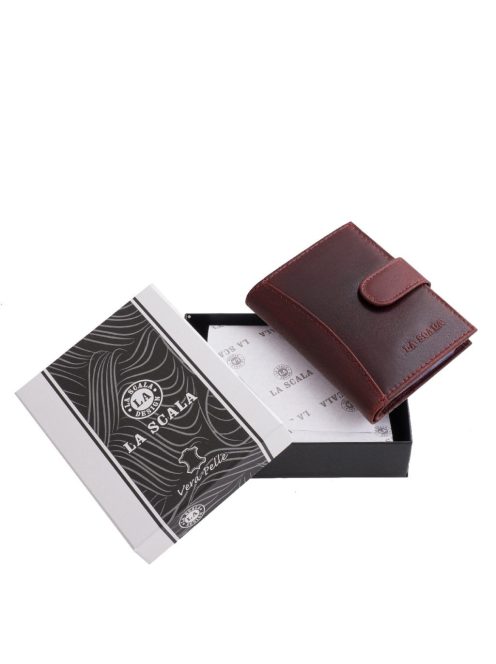 La Scala bőr kártyatartó ADQ2038/T bordó