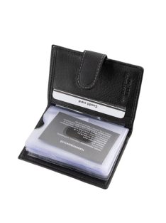 La Scala bőr kártyatartó átkapcsolóval SCA2038/T fekete