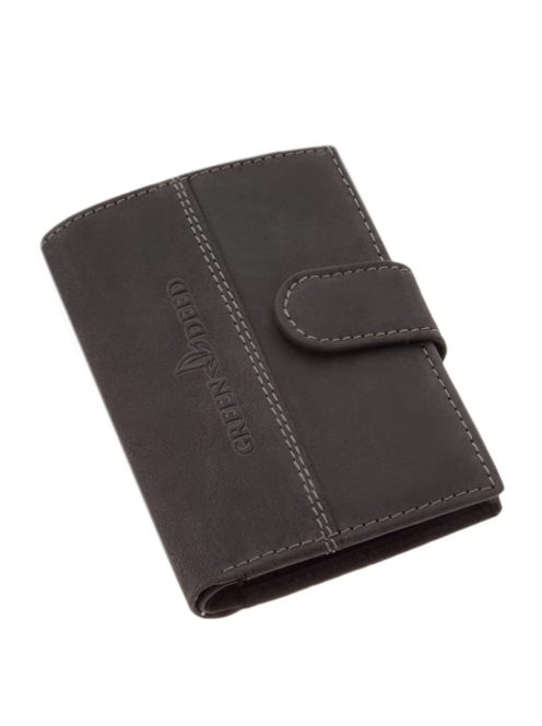 GreenDeed bőr kártyatartó átkapcsolóval FGD2038/T fekete