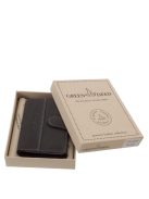 GreenDeed bőr kártyatartó átkapcsolóval FGD2038/T fekete