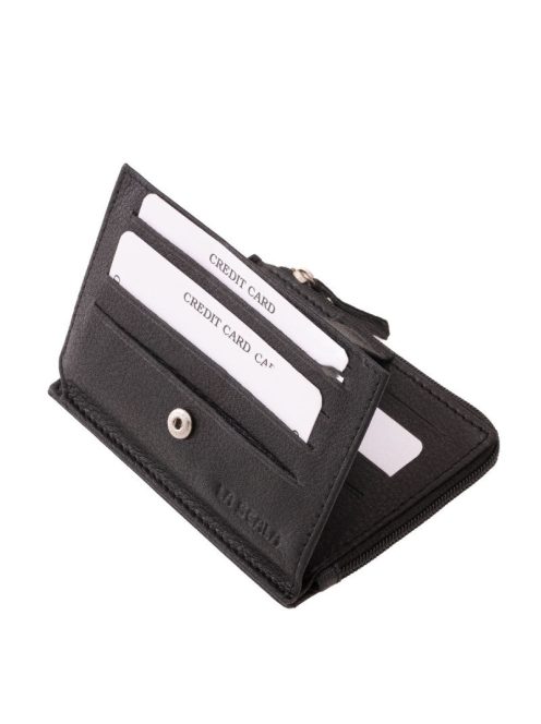 Valódi bőr kártyatartó La Scala 9Q772 fekete
