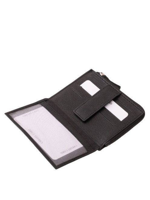 Valódi bőr kártyatartó La Scala 9Q772 fekete