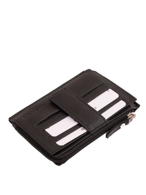 Valódi bőr kártyatartó La Scala 9Q772 fekete