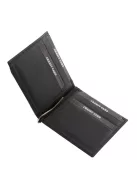 Corvo Bianco Luxury valódi bőr dollártárca MCB-D fekete