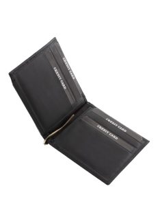 Corvo Bianco Luxury valódi bőr dollártárca MCB-D fekete