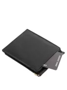 Corvo Bianco Luxury valódi bőr dollártárca MCB-D fekete