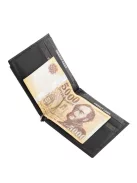 Corvo Bianco Luxury valódi bőr dollártárca MCB-D fekete