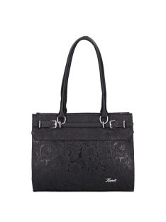 Karen rostbőr táska 2512 fekete virág