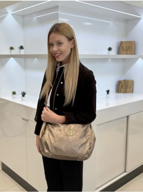 Chiara rostbőr táska I 581 fekete virág