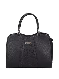 Karen rostbőr táska D 341 fekete virág