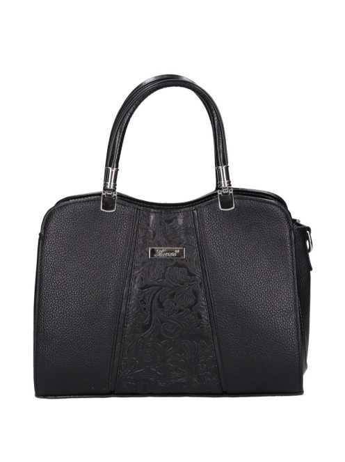 Karen rostbőr táska D 341 fekete virág