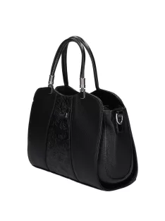 Karen rostbőr táska D 341 fekete virág