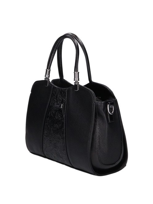 Karen rostbőr táska D 341 fekete virág