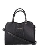 Karen rostbőr táska D 341 fekete virág