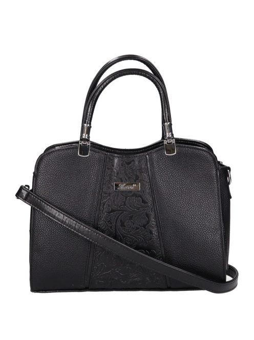 Karen rostbőr táska D 341 fekete virág