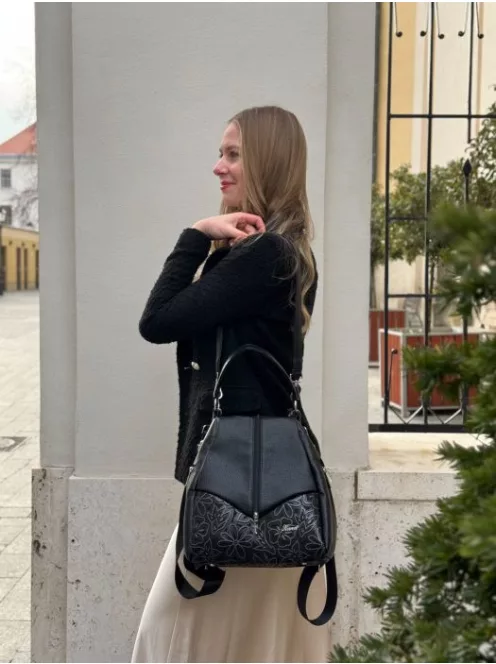 Karen rostbőr női hátizsák 1620 fekete