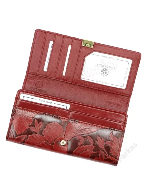 Gregorio HL106 piros bőr pénztárca