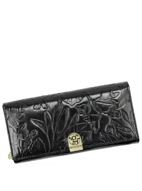 Gregorio HL122 fekete bőr női pénztárca