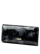 Gregorio BTS106 fekete lakk bőr pénztárca 