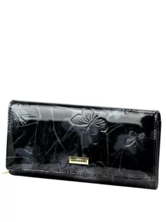 Gregorio BTS106 fekete lakk bőr pénztárca 