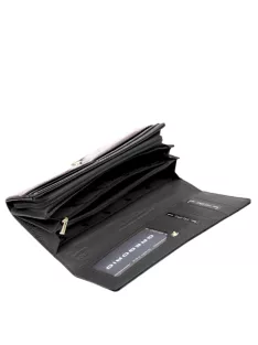 Gregorio BTS106 fekete lakk bőr pénztárca 