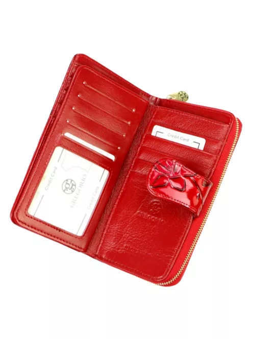 Gregorio BTE116 piros bőr női pénztárca 