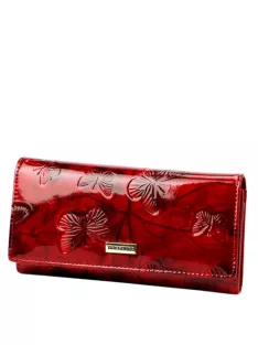 Gregorio BTS100 piros lakk bőr női pénztárca