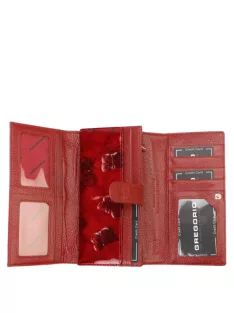 Gregorio BTS102 fekete lakk bőr pénztárca