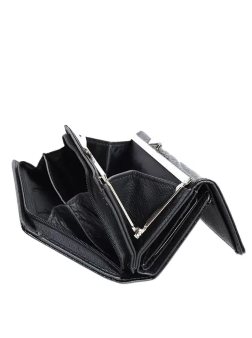 Jennifer Jones 5249 fekete lakk bőr pénztárca