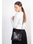 Karen rostbőr táska D 099 fekete új virág