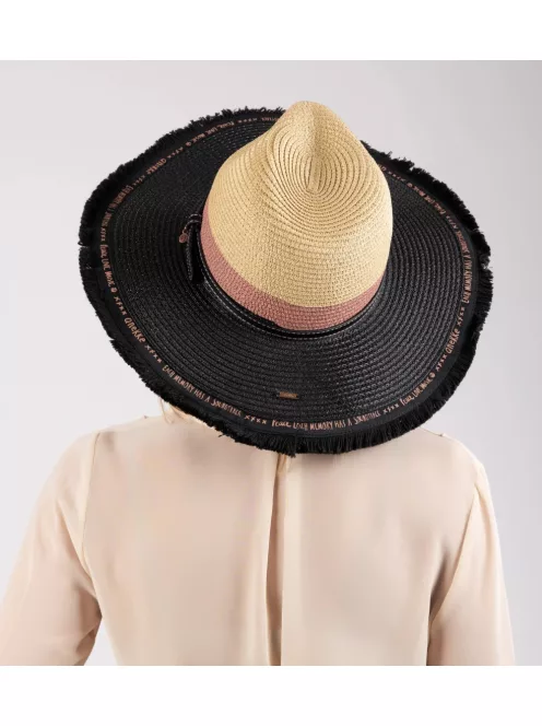 Anekke Fashion fekete-bézs női kalap