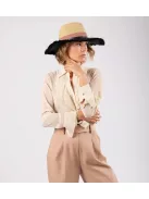 Anekke Fashion fekete-bézs női kalap