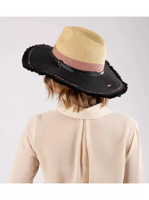 Anekke Fashion fekete-bézs női kalap