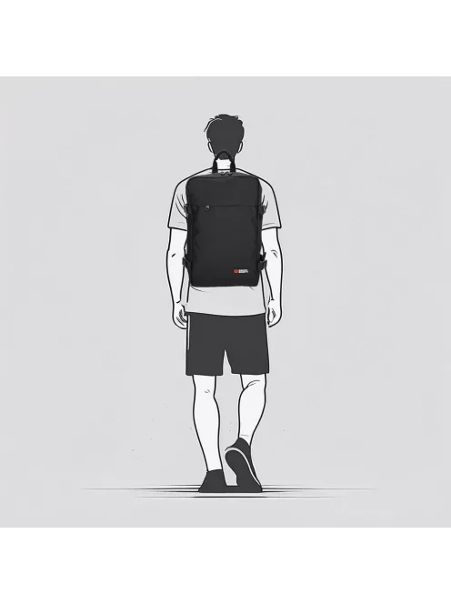 Enrico Benetti 54688 fekete Ryanair és Wizzair hátizsák kézipoggyász