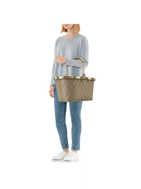 Reisenthel carrybag frame rhombus olive kosár BK5047