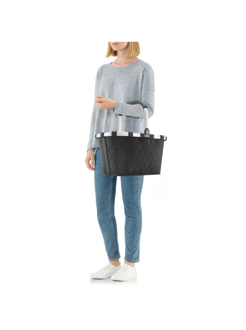 Reisenthel carrybag rhombus black kosár BK7059