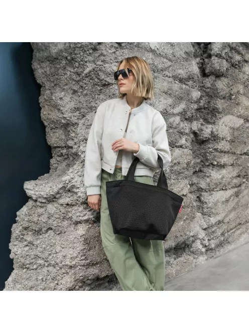 Reisenthel shopper M mesh black válltáska ZS7082