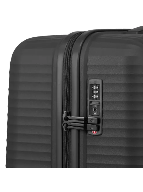 Travelite Air Striple L fekete nagy méretű bőrönd