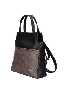 Karen 9549 fekete barna rostbőr női hátizsák