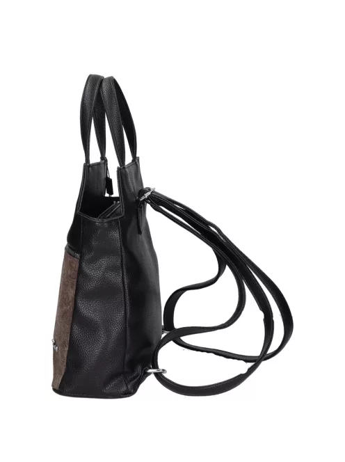 Karen 9549 fekete barna rostbőr női hátizsák